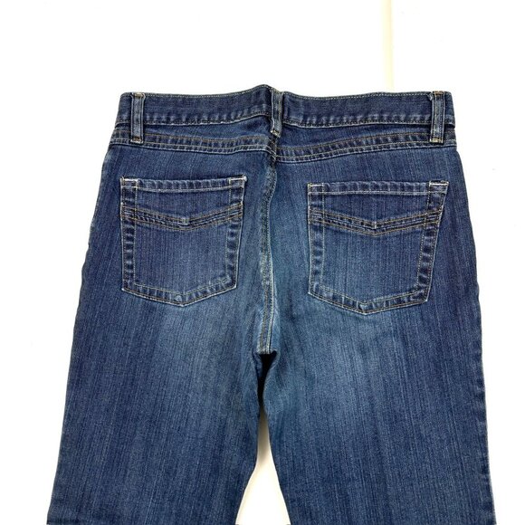 Old Navy Low Waist Straight Leg Women's size 8 Dark Wash Blue Denim Jeans - Picture 3 of 3